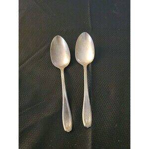 2 Vtg 1881 Rogers A1 Silverplated Serving Spoons Lot